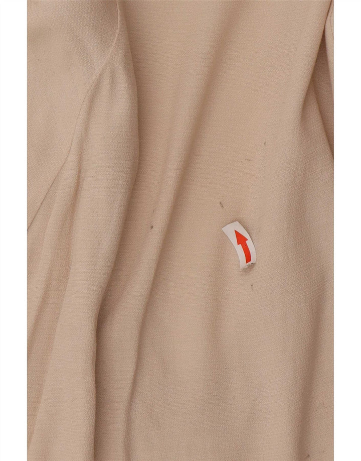 Zara Damen Übergroßes Tunika-Oberteil UK 10 Small Beige Polyester