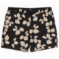 Marks & Spencer Herren-Badeshorts, Mittelschwarz, geblümt, Polyester