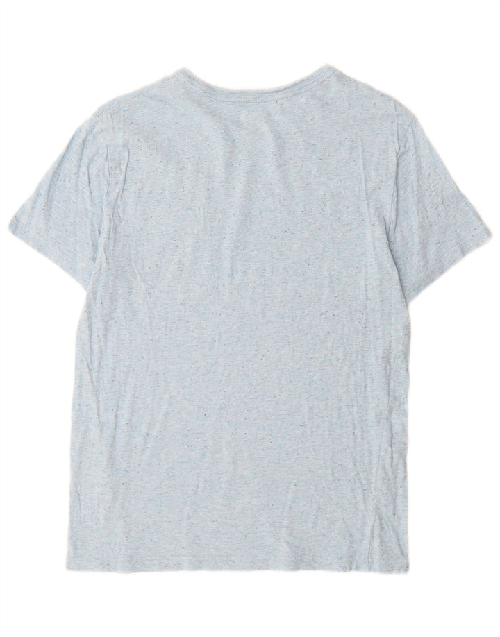 J. Crew Herren-T-Shirt-Oberteil, klein, blau gefleckte Baumwolle
