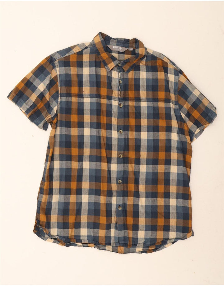 Mountain Warehouse Herren-Kurzarmhemd XL aus mehrfarbig karierter Baumwolle
