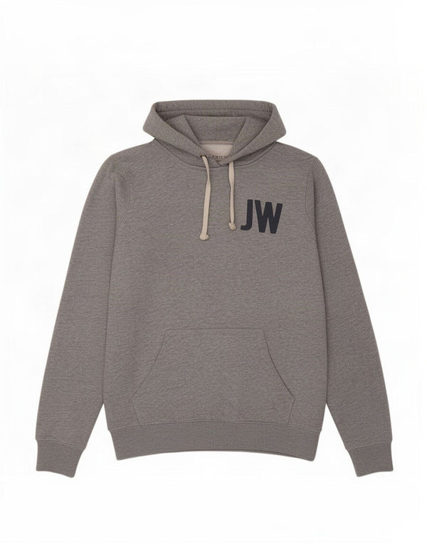 Jack Wills Damen-Kapuzenpullover mit Grafik, UK 10, Größe S, Grau, Baumwolle
