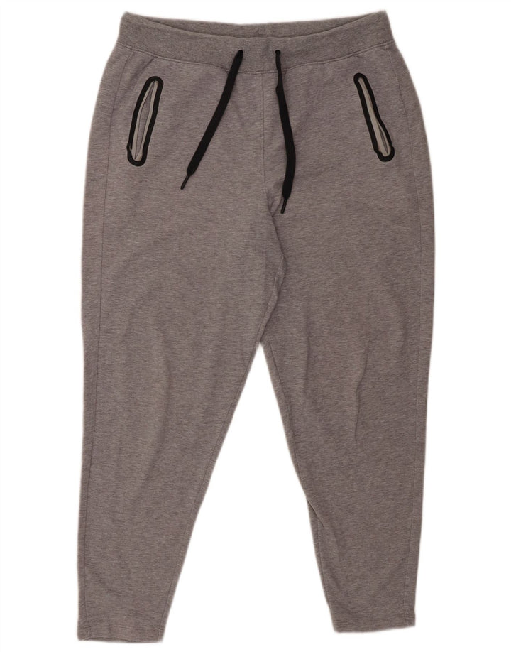 Marks & Spencer Crop-Trainingshose für Damen, UK 12, mittelgraue Baumwolle