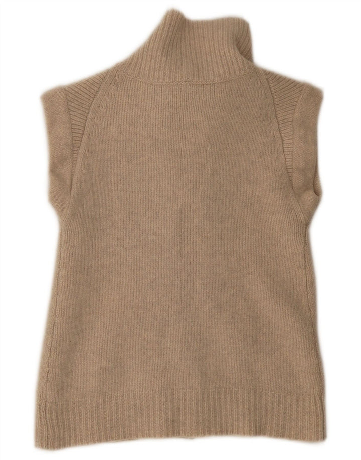 Gap Damen-Strickjacke, ärmellos, offen, Gr. 8, Beige