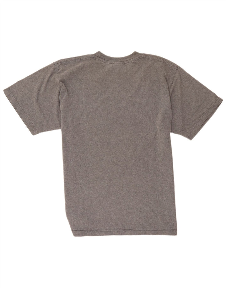 Nike Herren-T-Shirt-Oberteil aus mittelgrau gefleckter Baumwolle