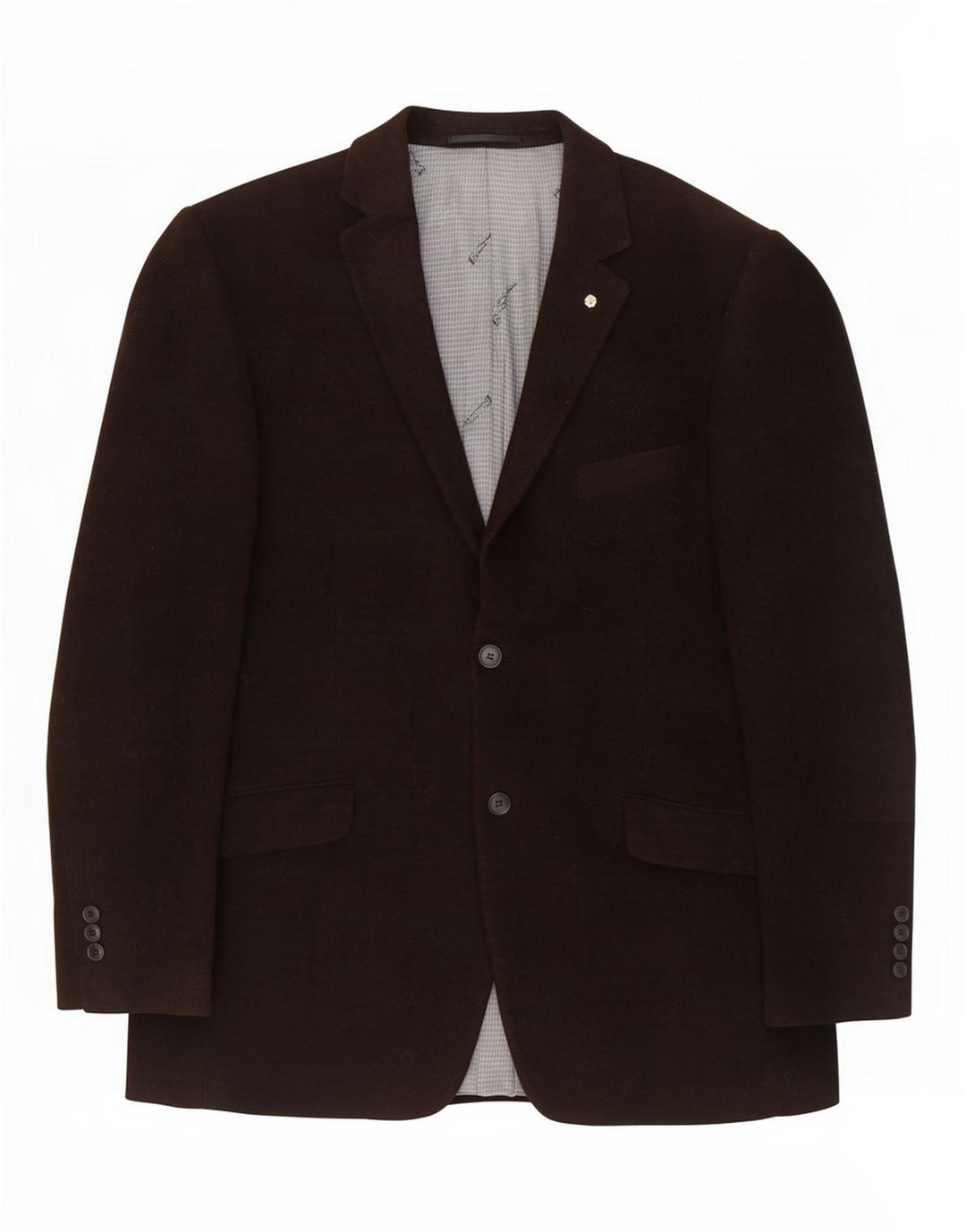 Ben Sherman Herren-Blazer mit 2 Knöpfen, UK 42, XL, braune Baumwolle