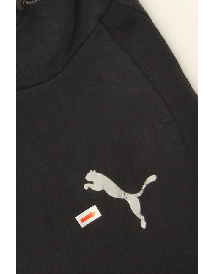 PUMA Mens Hoodie Jumper Medium Black Vintage Puma and Second-Hand Puma from Messina Hembry 