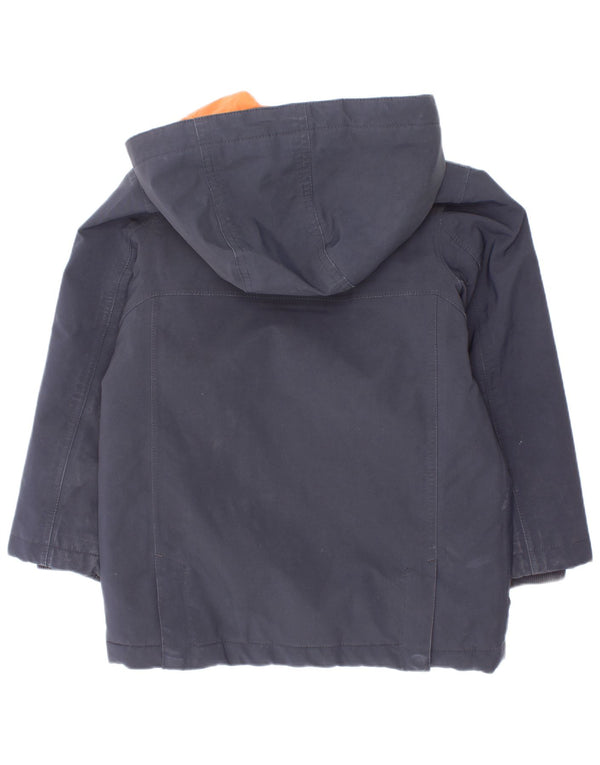 Joules wattierte Jungenjacke mit Kapuze, 4–5 Jahre, marineblaues Polyester