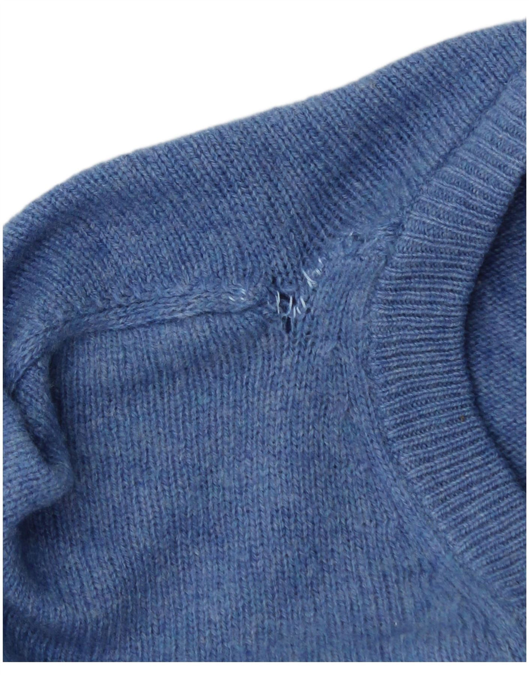 JAMES PRINGLE Herren-Pullover mit V-Ausschnitt, groß, blaue Schurwolle