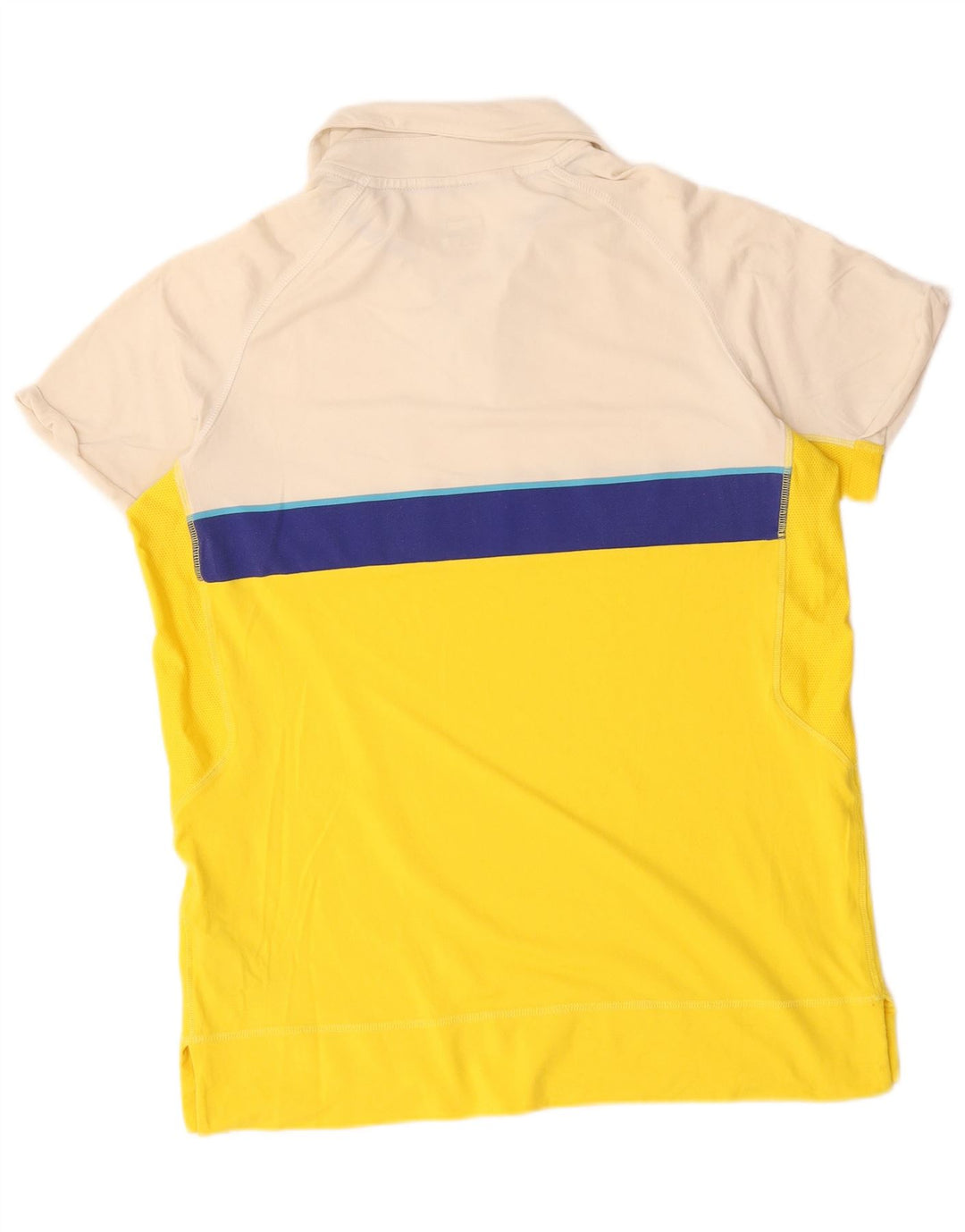 Nike Herren-Poloshirt, groß, gelbes Colourblock-Nylon