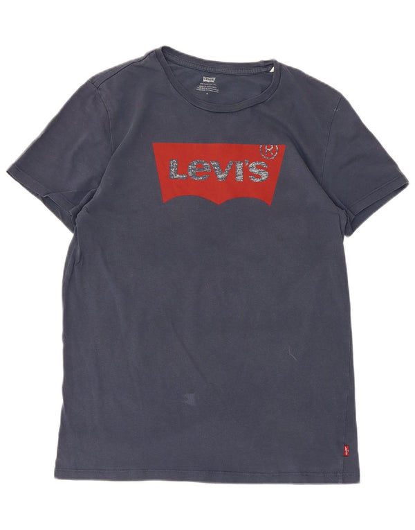 Levi's Damen-T-Shirt mit Grafik, UK 12, mittleres Marineblau