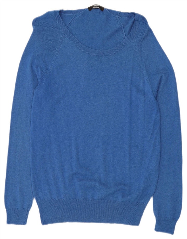 MOSSIMO Damen-Pullover mit U-Boot-Ausschnitt, Gr. 14, großes blaues Nylon