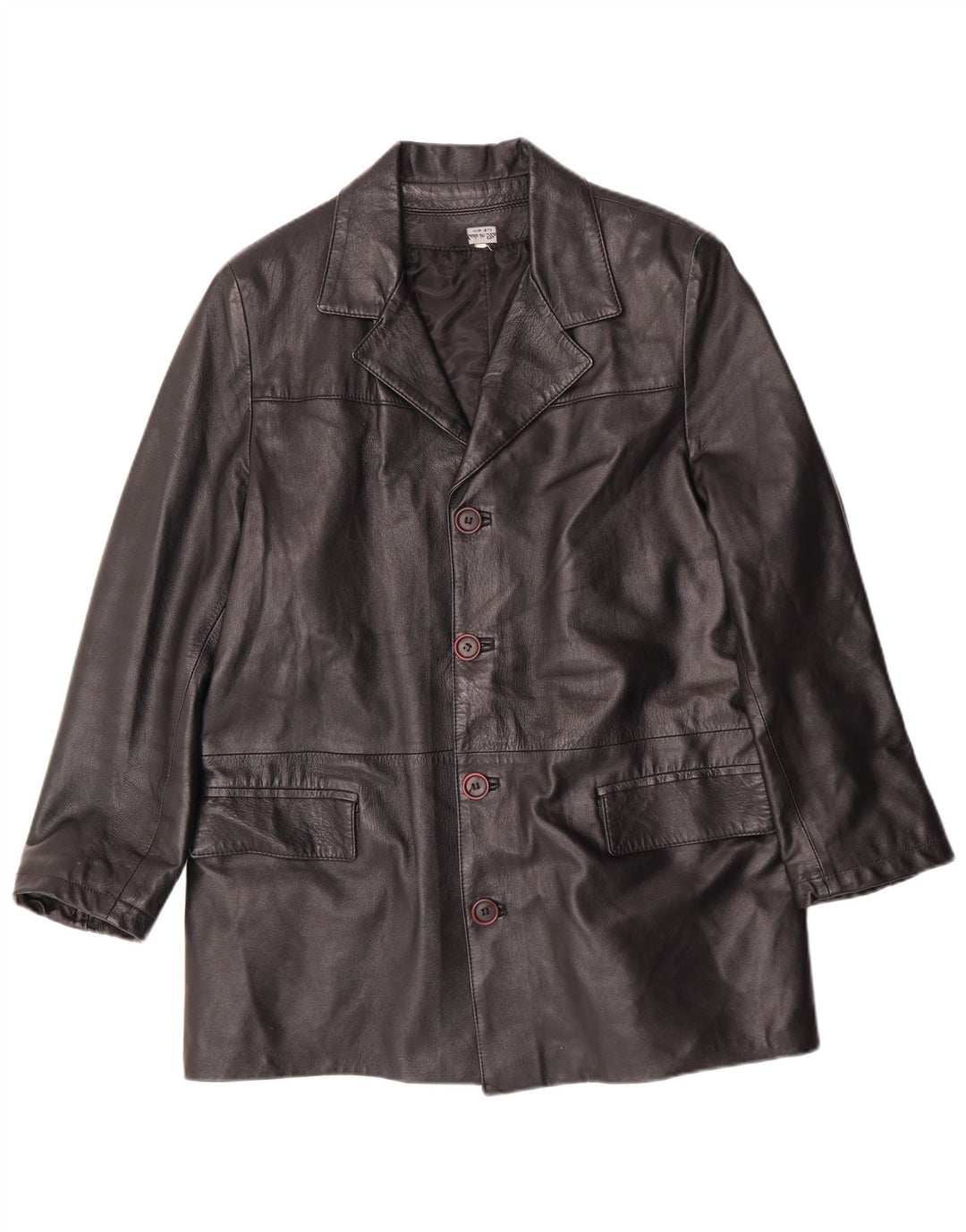 Vintage Herren Lederjacke UK 38 Medium Black Leather Classic