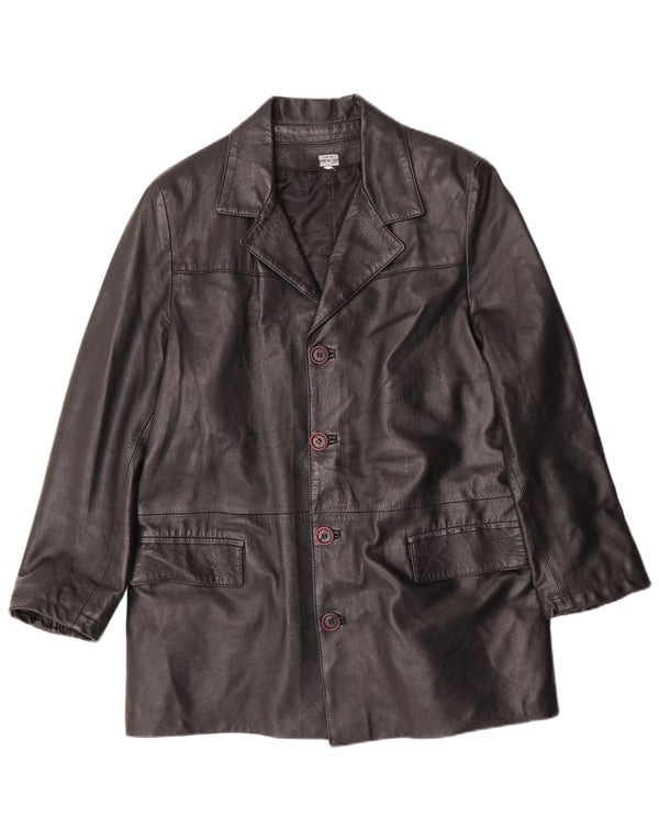 Vintage Herren Lederjacke UK 38 Medium Black Leather Classic