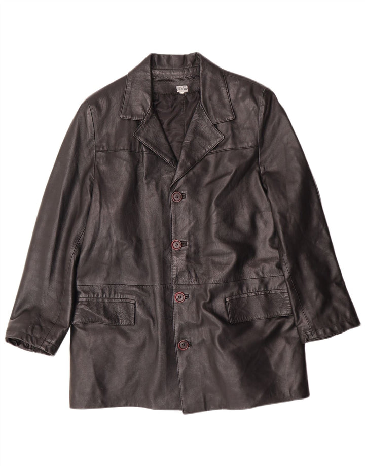 Vintage Herren Lederjacke UK 38 Medium Black Leather Classic