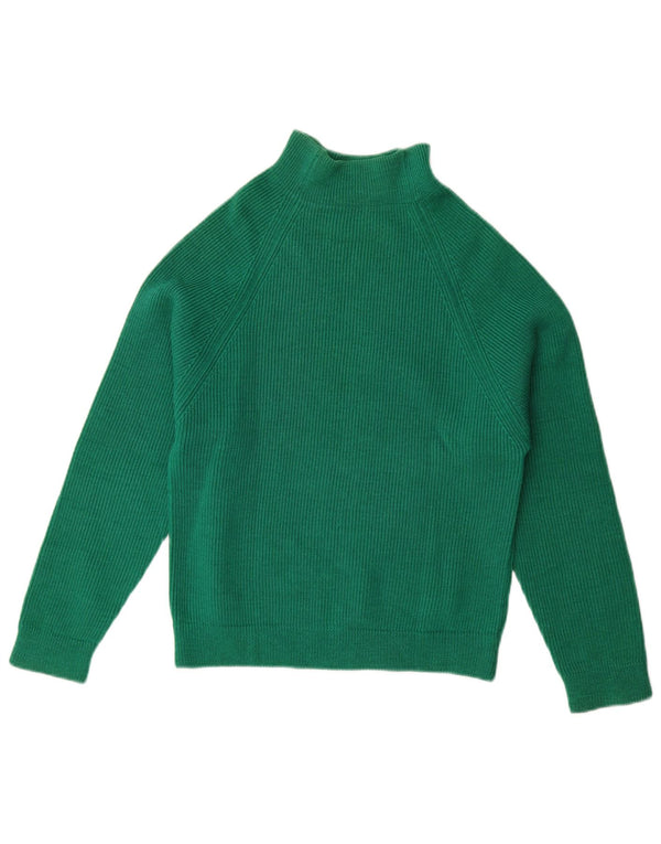 Vintage Damen Rollkragenpullover Pullover UK 14 Mittelgrün