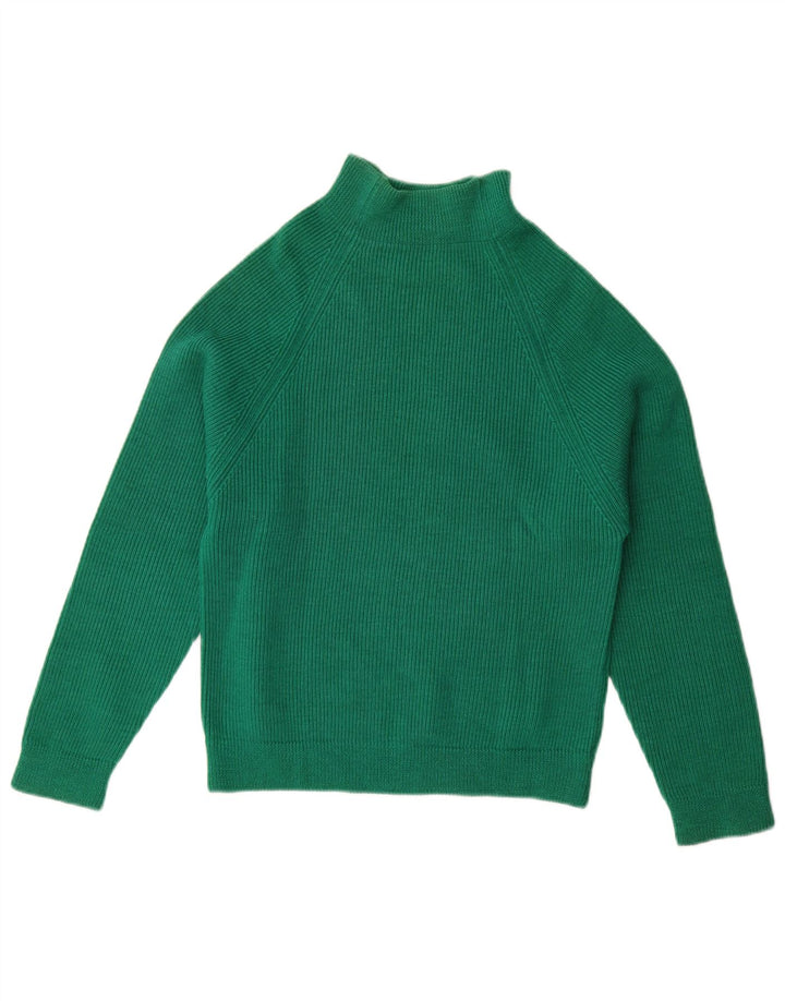 Vintage Damen Rollkragenpullover Pullover UK 14 Mittelgrün