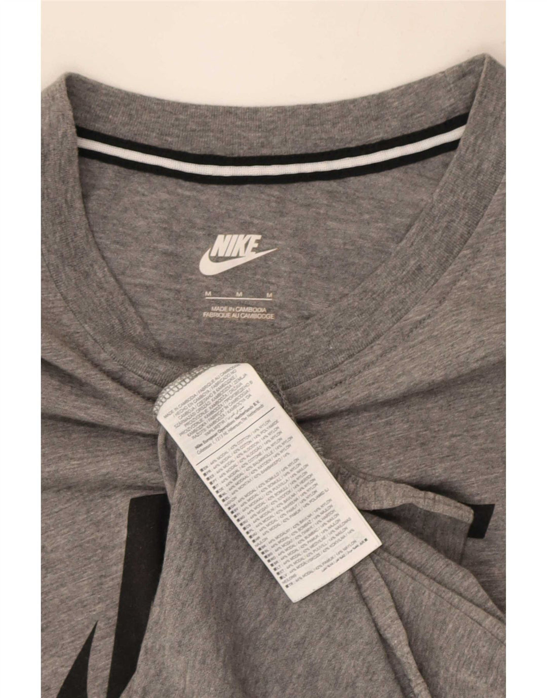 Nike Herren-T-Shirt mit Grafik, mittelgrau gefleckte Baumwolle