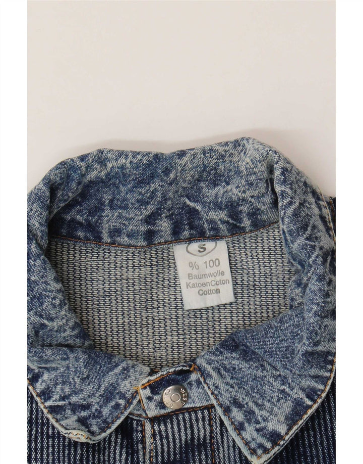 Vintage Herren Loose Fit Kurzarm Pullover Jeanshemd Kleine blaue Baumwolle