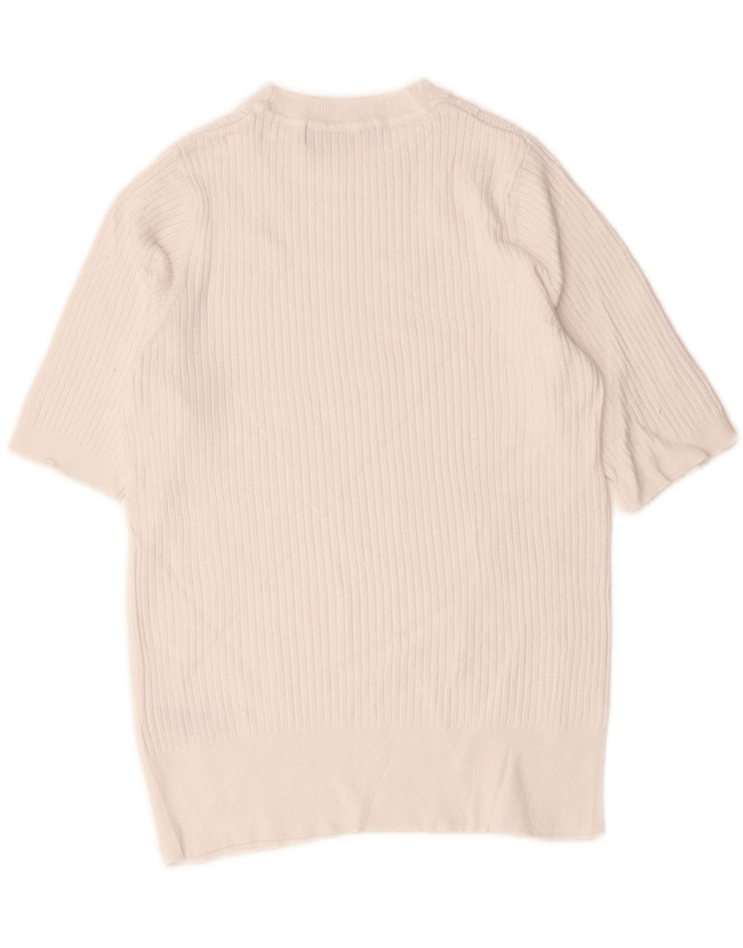 Marks & Spencer Damen Crop Crew Neck Pullover Pullover UK 10 Small Weiß
