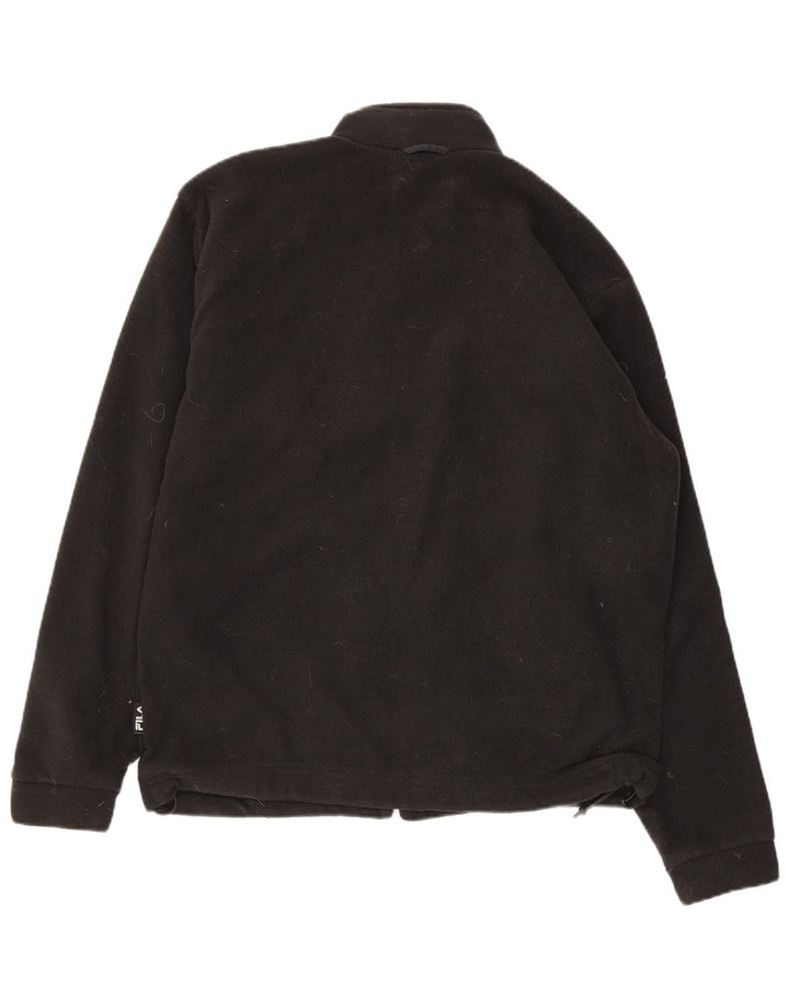 FILA Herren Fleecejacke UK 40 Large Schwarz Polyester