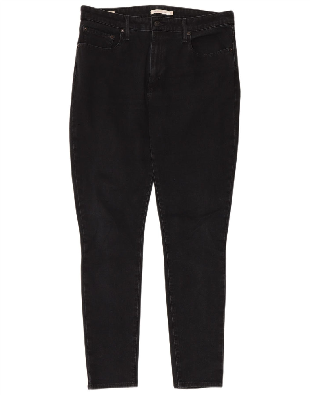 LEVI'S Damen 721 High Rise Skinny Jeans W33 L32 Schwarze Baumwolle