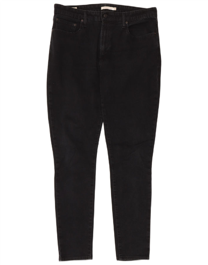 LEVI'S Damen 721 High Rise Skinny Jeans W33 L32 Schwarze Baumwolle