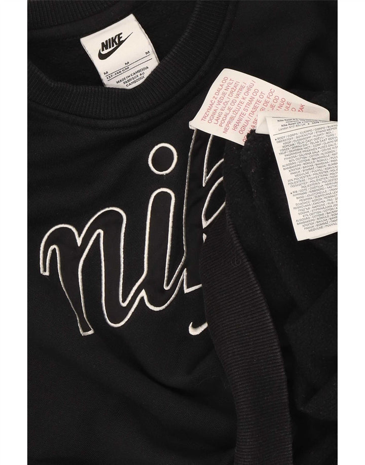 Nike Mädchen-Pullover, übergroßer Crop-Sweatshirt, 10–11 Jahre, mittelschwarz
