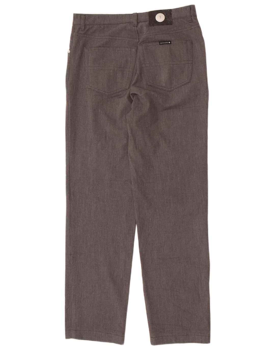 Trussardi Herren-Freizeithose, gerade, W35, L32, grau, Polyester