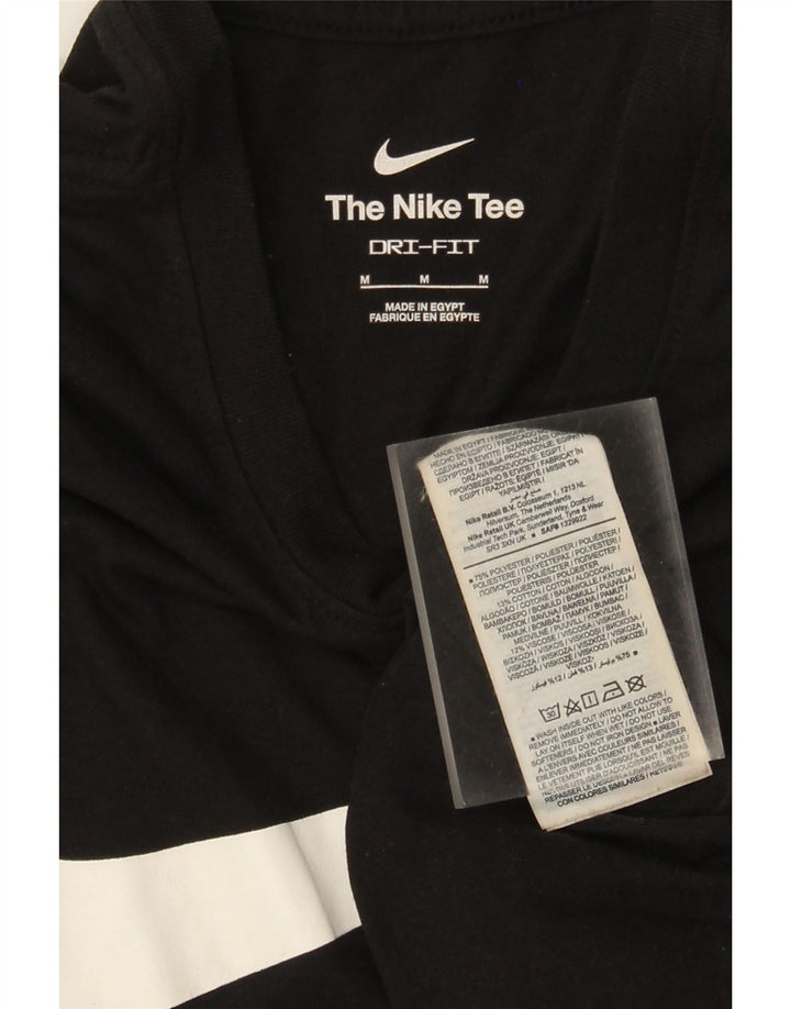 Nike Herren Dri Fit Graphic T-Shirt Top Mittelschwarzes Polyester