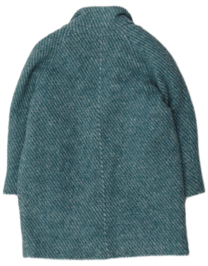 Zara-Mantel für Mädchen, 11–12 Jahre, türkisfarbenes Nadelstreifen-Polyester