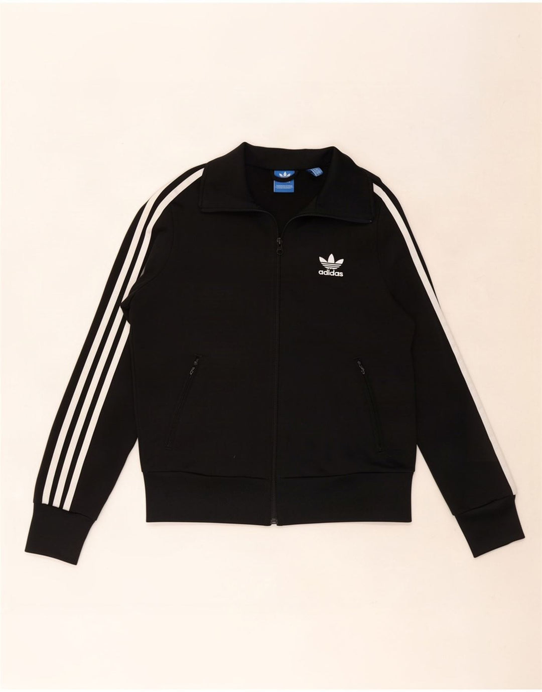 Adidas Damen Graphic Trainingsanzug Top Jacke UK 10 Small Schwarz Polyester