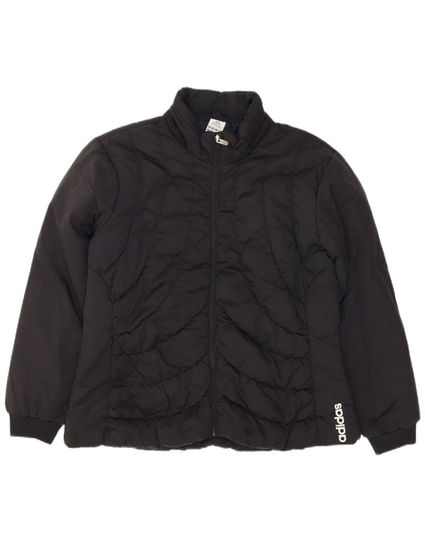 ADIDAS Damen Wattierte Jacke UK 22 3XL Schwarz Polyester