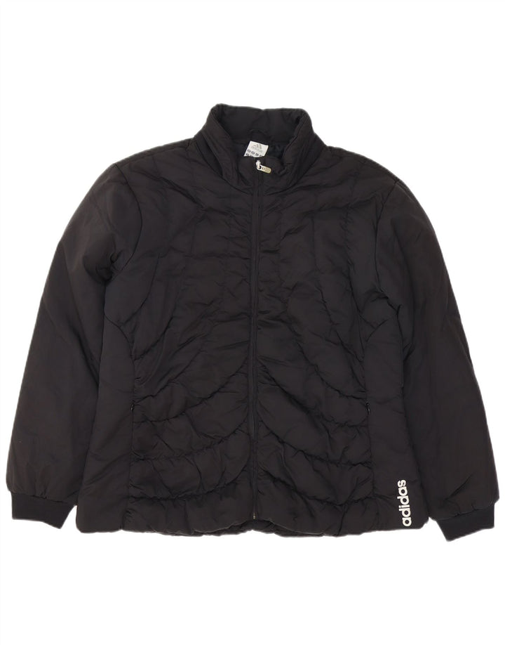 ADIDAS Damen Wattierte Jacke UK 22 3XL Schwarz Polyester