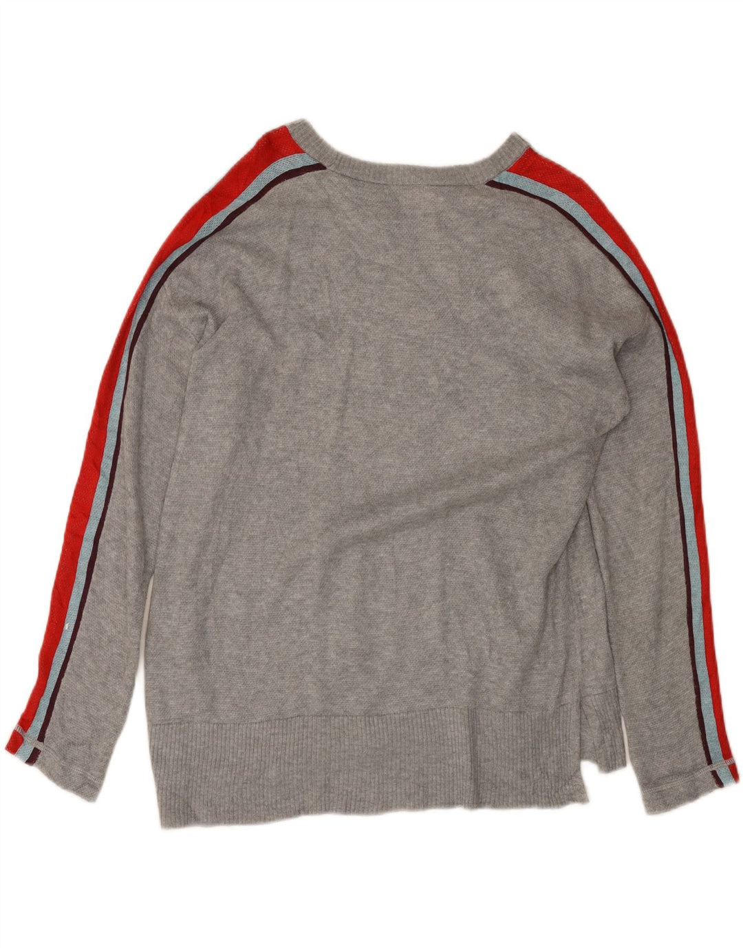 EDDIE BAUER Womens Crew Neck Jumper Sweater UK 16 Large Grey Colourblock Vintage Eddie Bauer and Second-Hand Eddie Bauer from Messina Hembry 