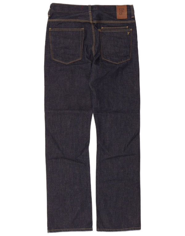 French Connection Mens Regular Straight Jeans W32 L32 Navy Blue Cotton