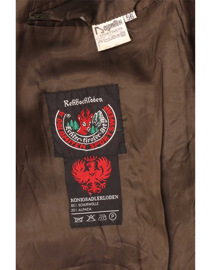 Dolomiten Herrenmantel IT 56 3XL Grüne Schurwolle