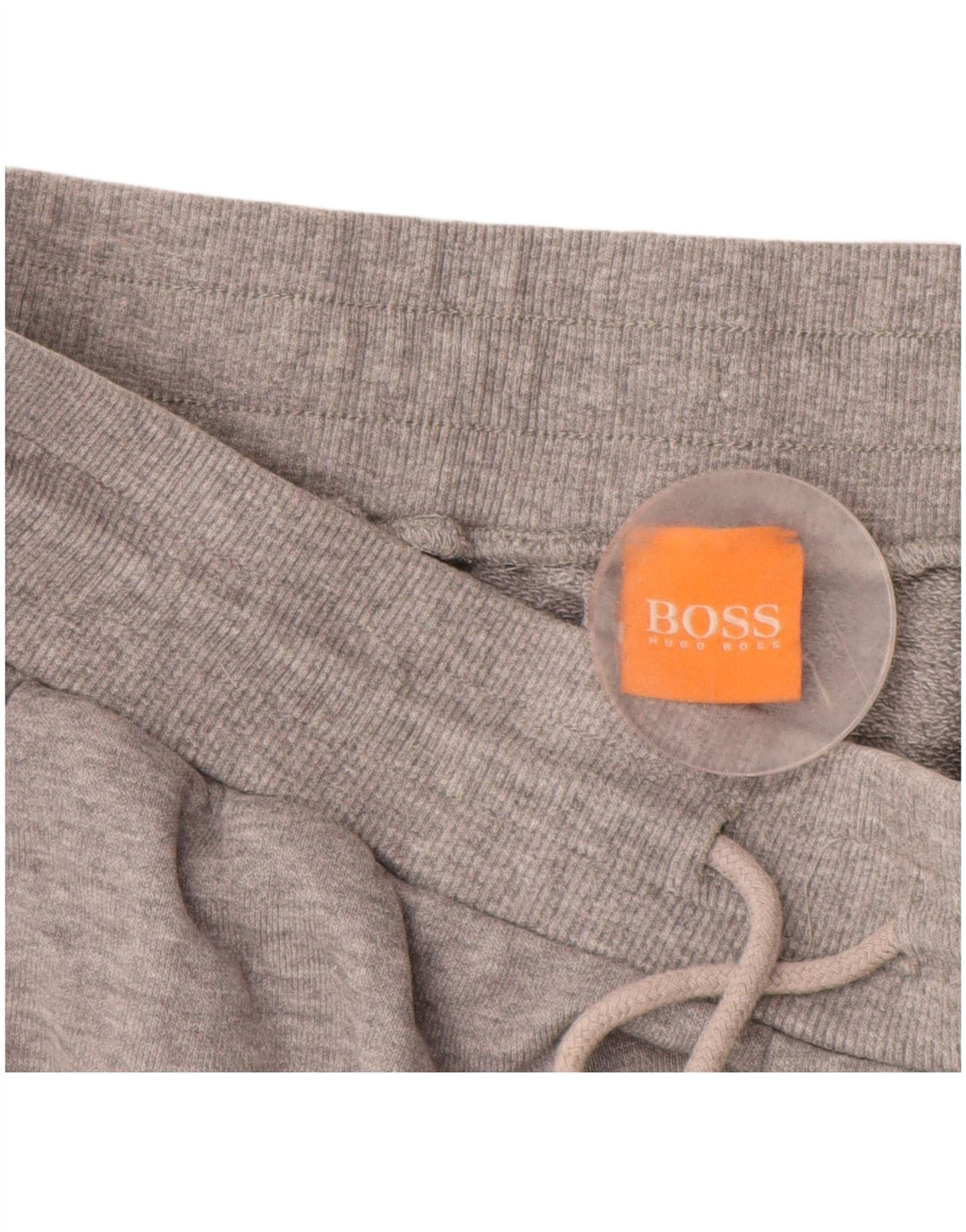 HUGO BOSS Herren-Trainingshose, Jogginghose, mittelgraue Baumwolle