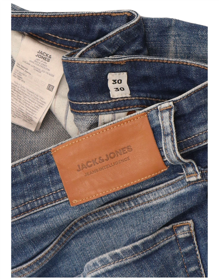 Jack & Jones Herren Slim Jeans W30 L30 Blaue Baumwolle