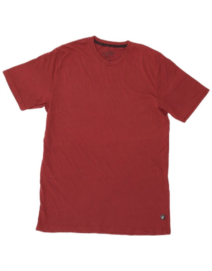 VOLCOM Herren T-Shirt Top Large Burgund Baumwolle