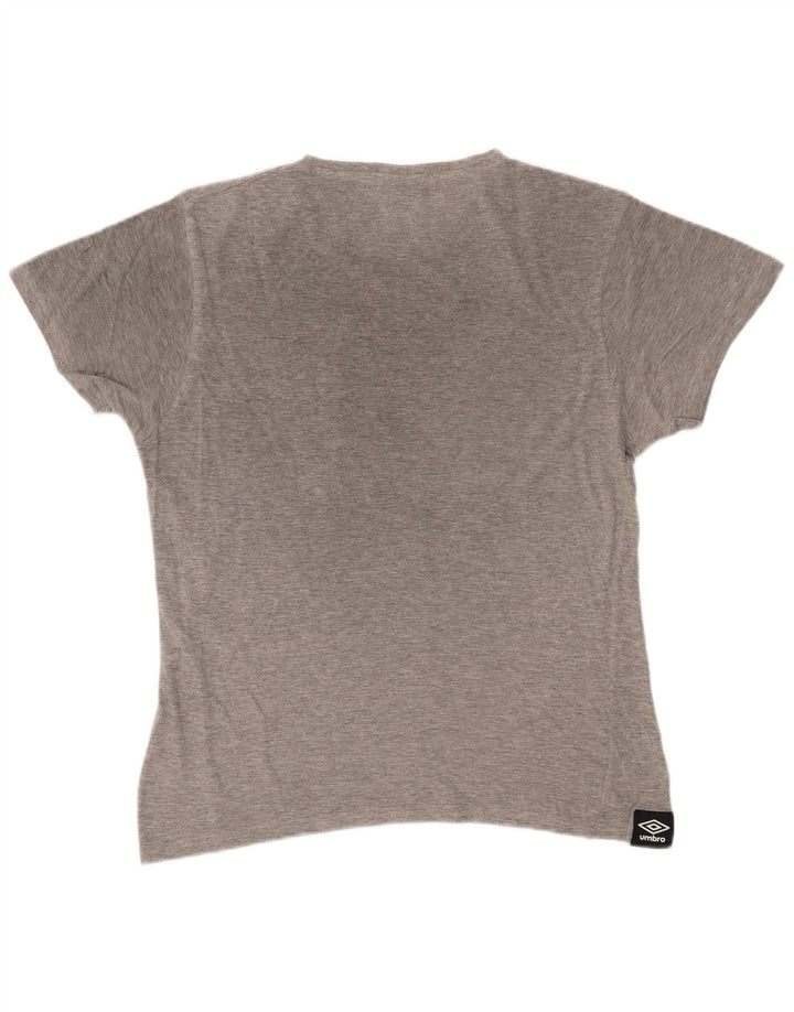 Umbro Herren-T-Shirt mit Grafik, mittelgrau gesprenkelte Baumwolle