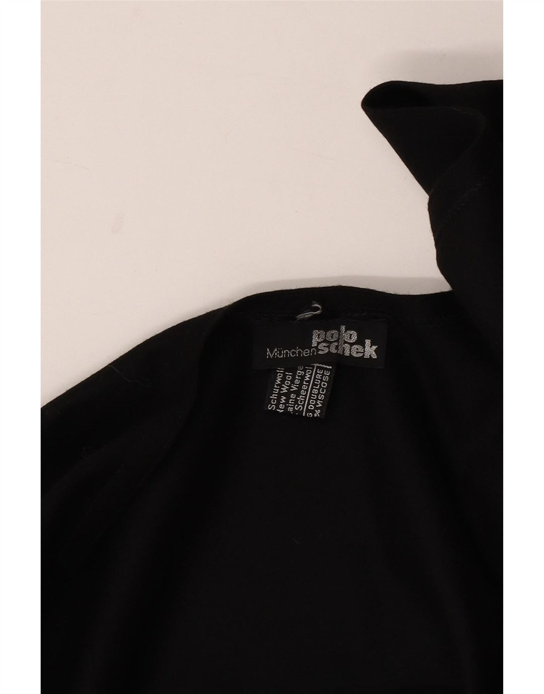 Vintage Asymmetrischer Poncho-Pullover für Damen, Einheitsgröße, schwarze Wolle