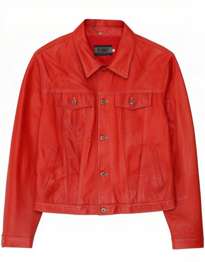 Planet Herren Lederjacke IT 54 2XL Rot