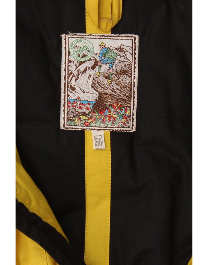 VINTAGE Herren Übergroße Utility-Jacke IT 56 3XL Gelbe Baumwolle