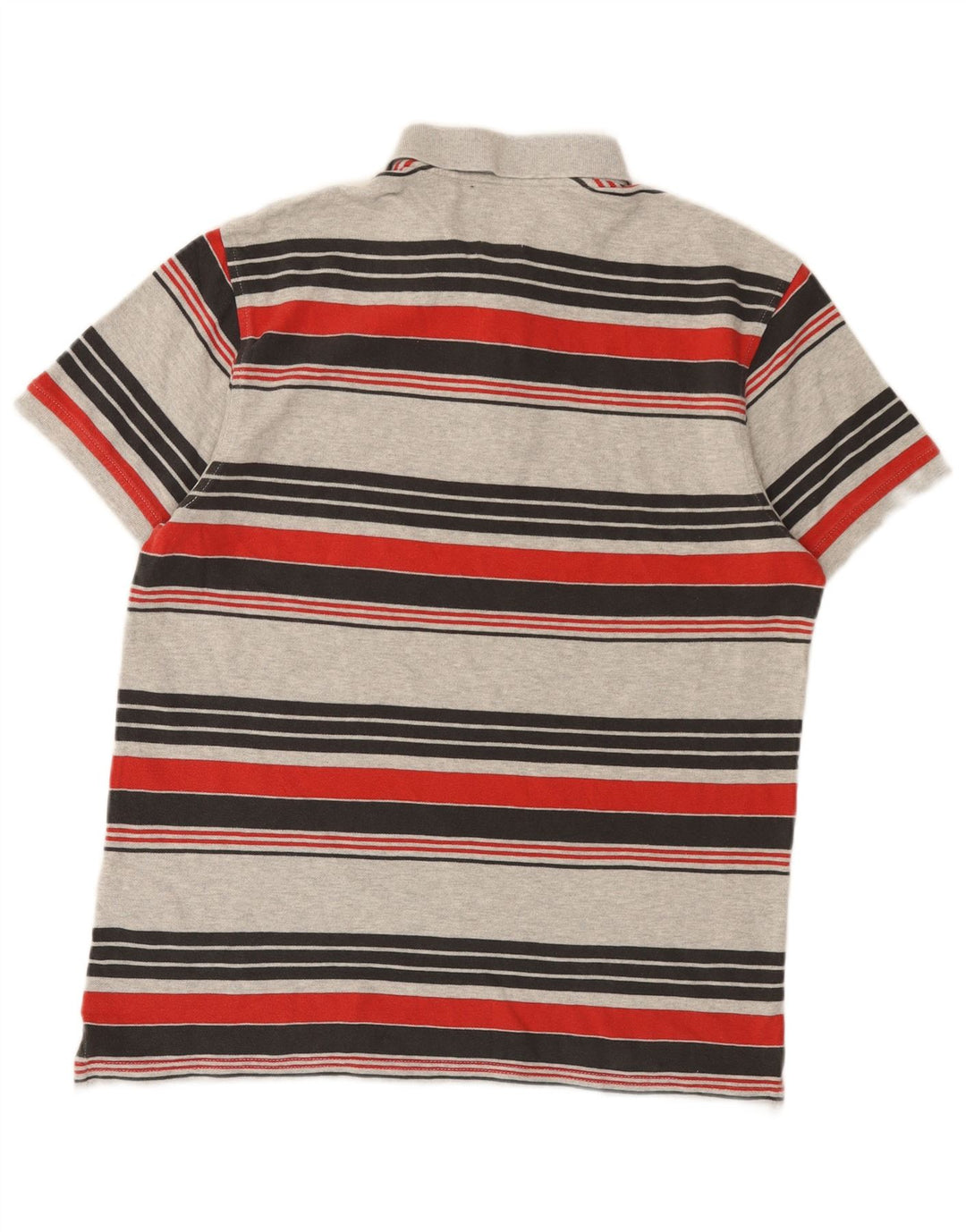 Levi's Herren-Standard-Poloshirt aus mittelgrauer, gestreifter Baumwolle