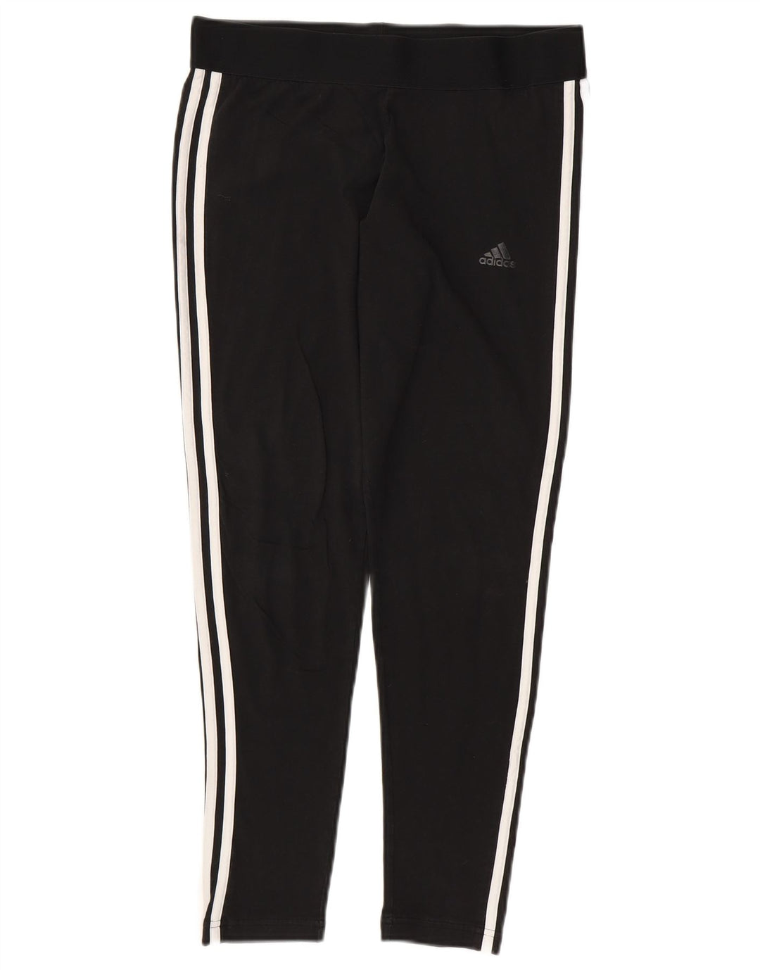 ADIDAS Damen Leggings UK 16/18 Große schwarze Baumwolle