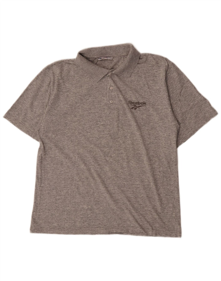 Reebok Herren Poloshirt Small Grau meliert