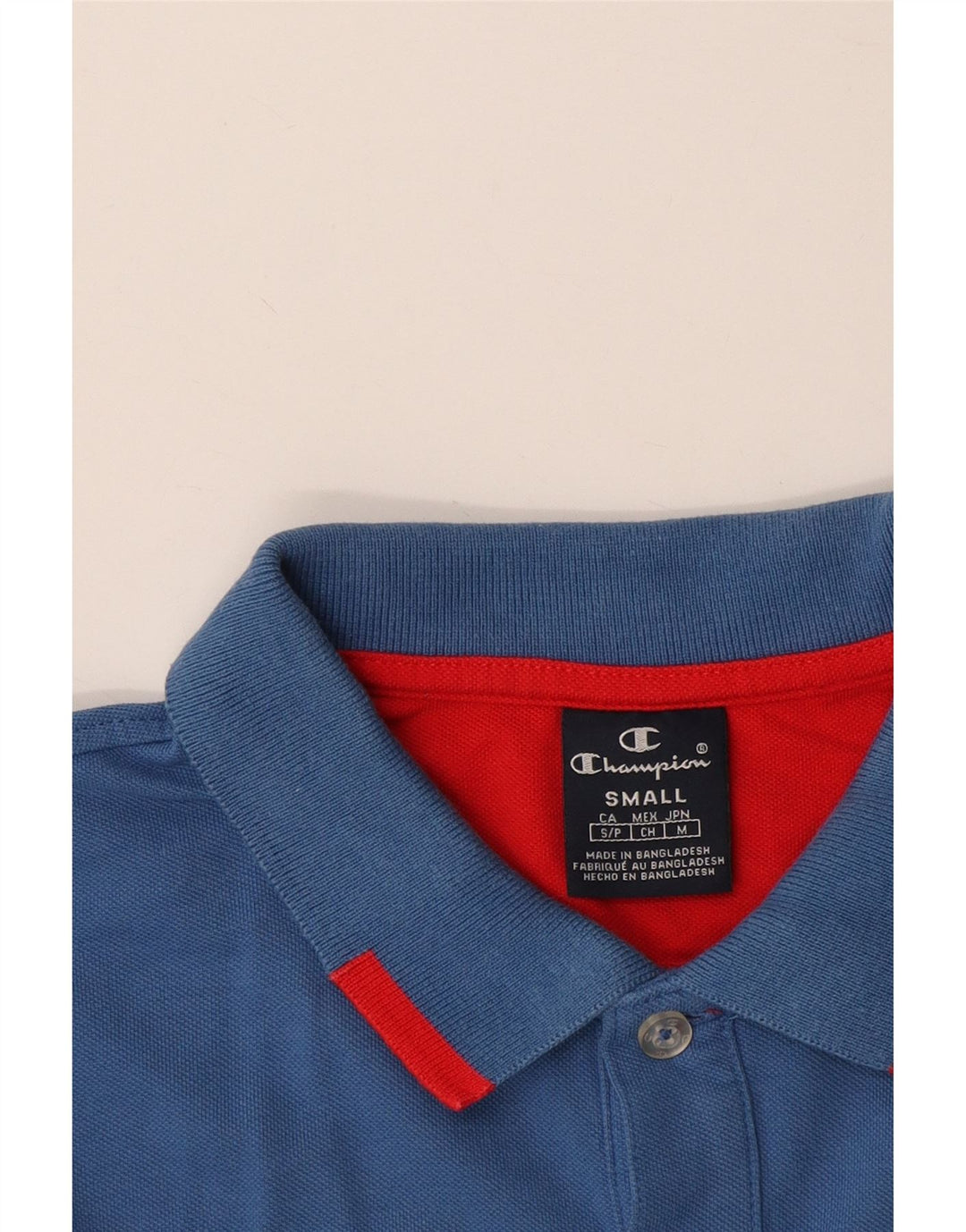 CHAMPION Herren-Poloshirt mit Grafik, klein, Blau, Farbblock