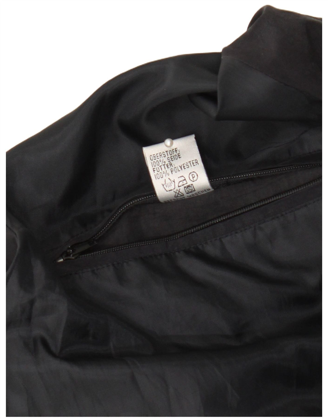 Vintage Herren Bomberjacke IT 48/50 Medium Mehrfarbige geometrische Seide