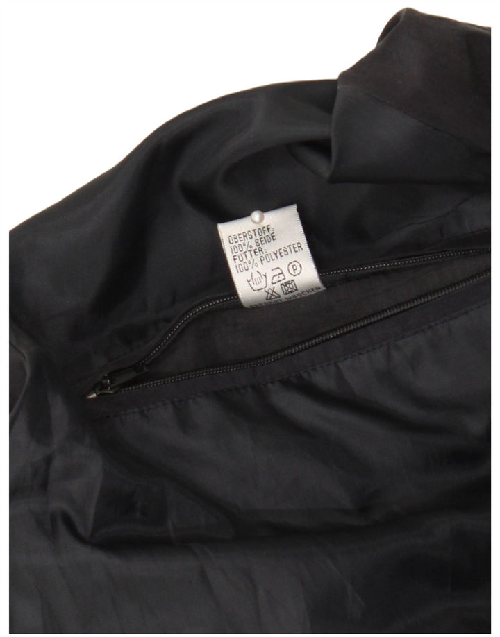 Vintage Herren Bomberjacke IT 48/50 Medium Mehrfarbige geometrische Seide