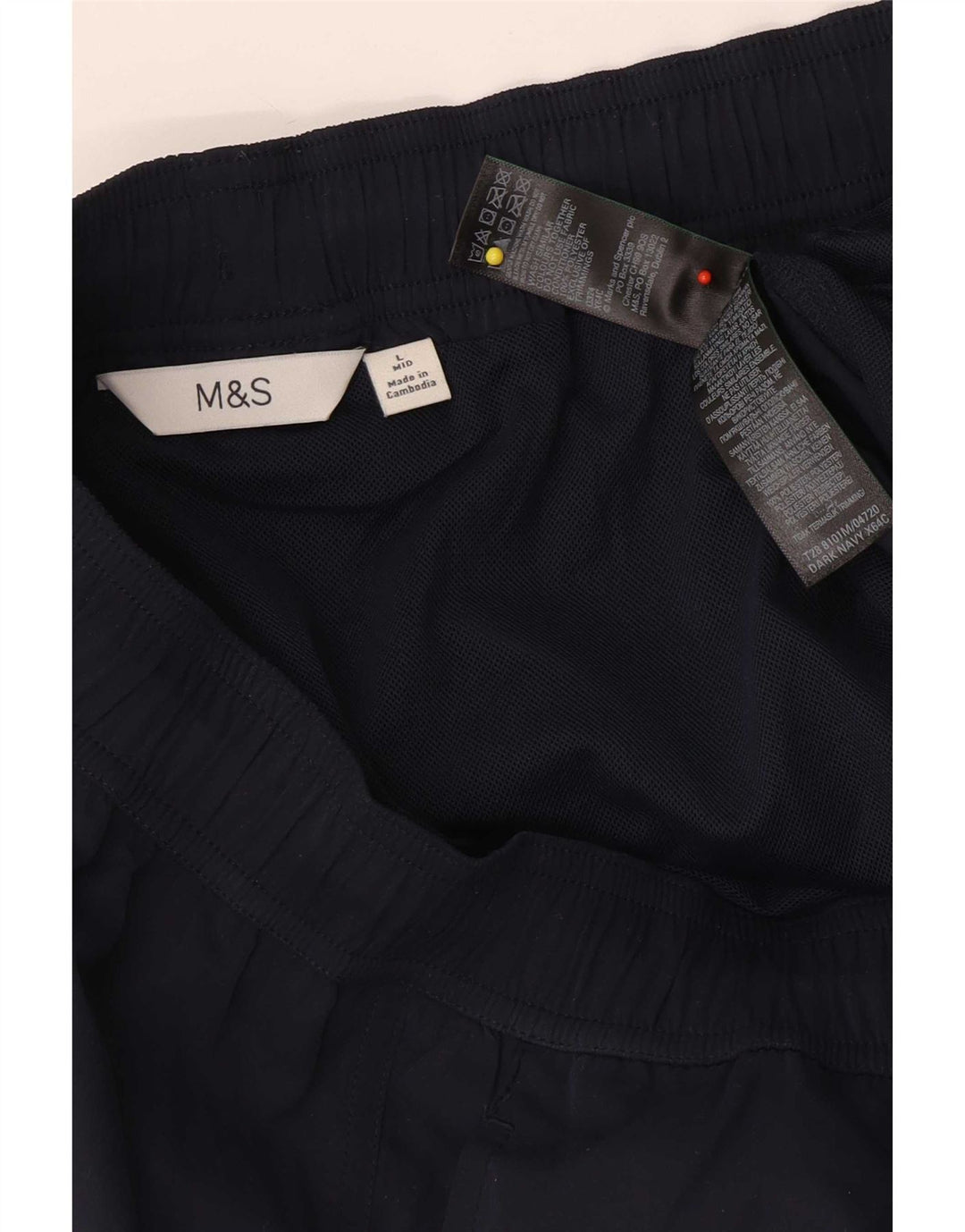 Marks & Spencer Herren-Badeshorts, groß, marineblau, Polyester